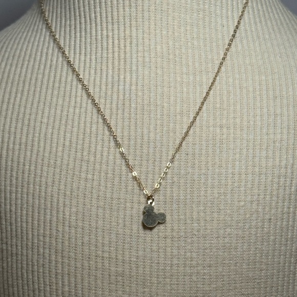 Mickey Mouse Gold Filled Necklace w/Silhoutte Pendant - Picture 3 of 4